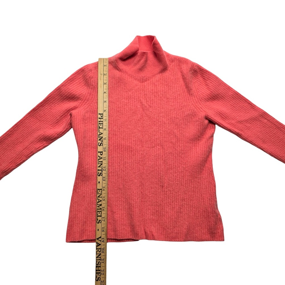 Alex Marie 100% Cashmere Felted Turtleneck Sweater Coral Girls L - Picture 5 of 7